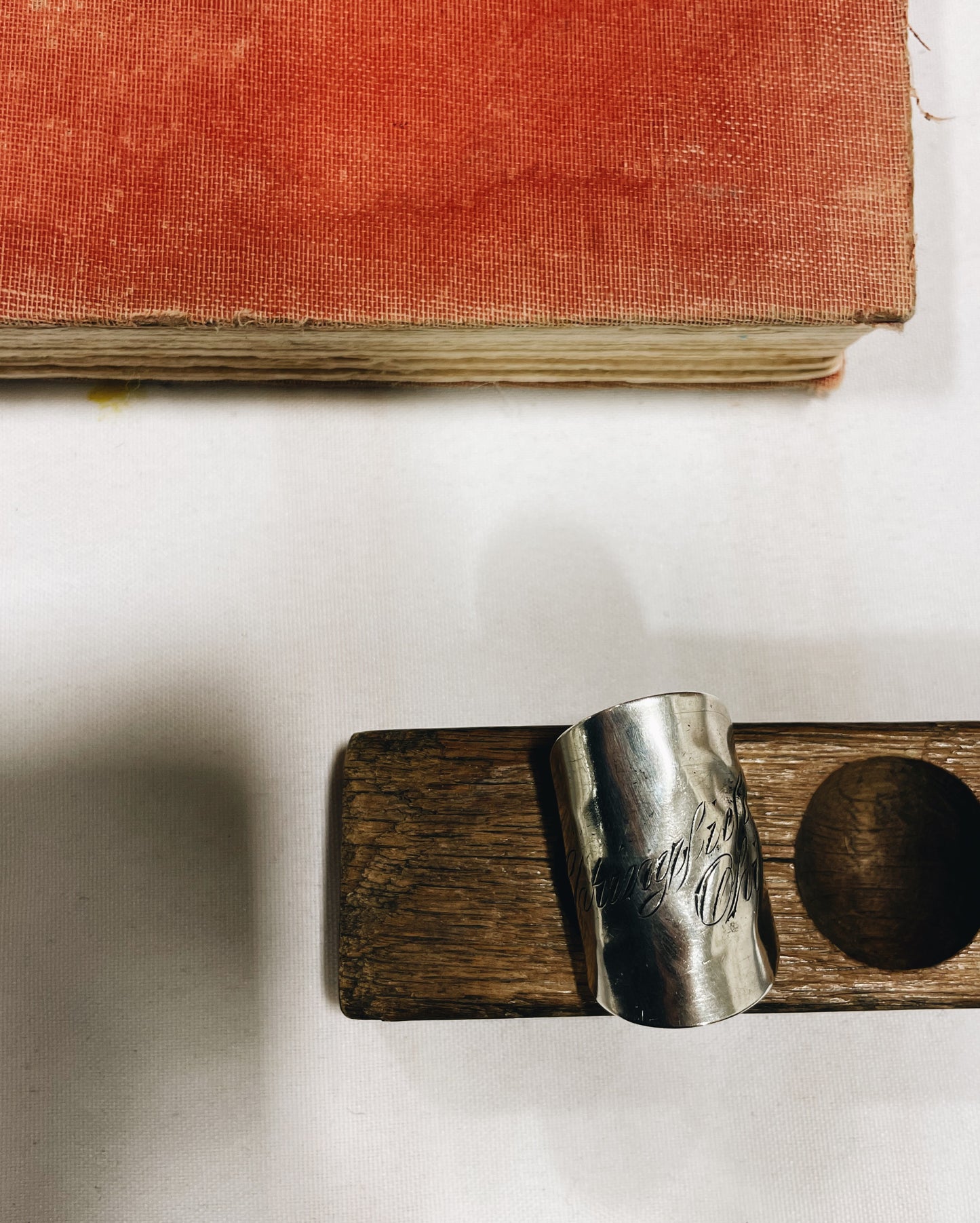 Sterling Stamped shield ring!