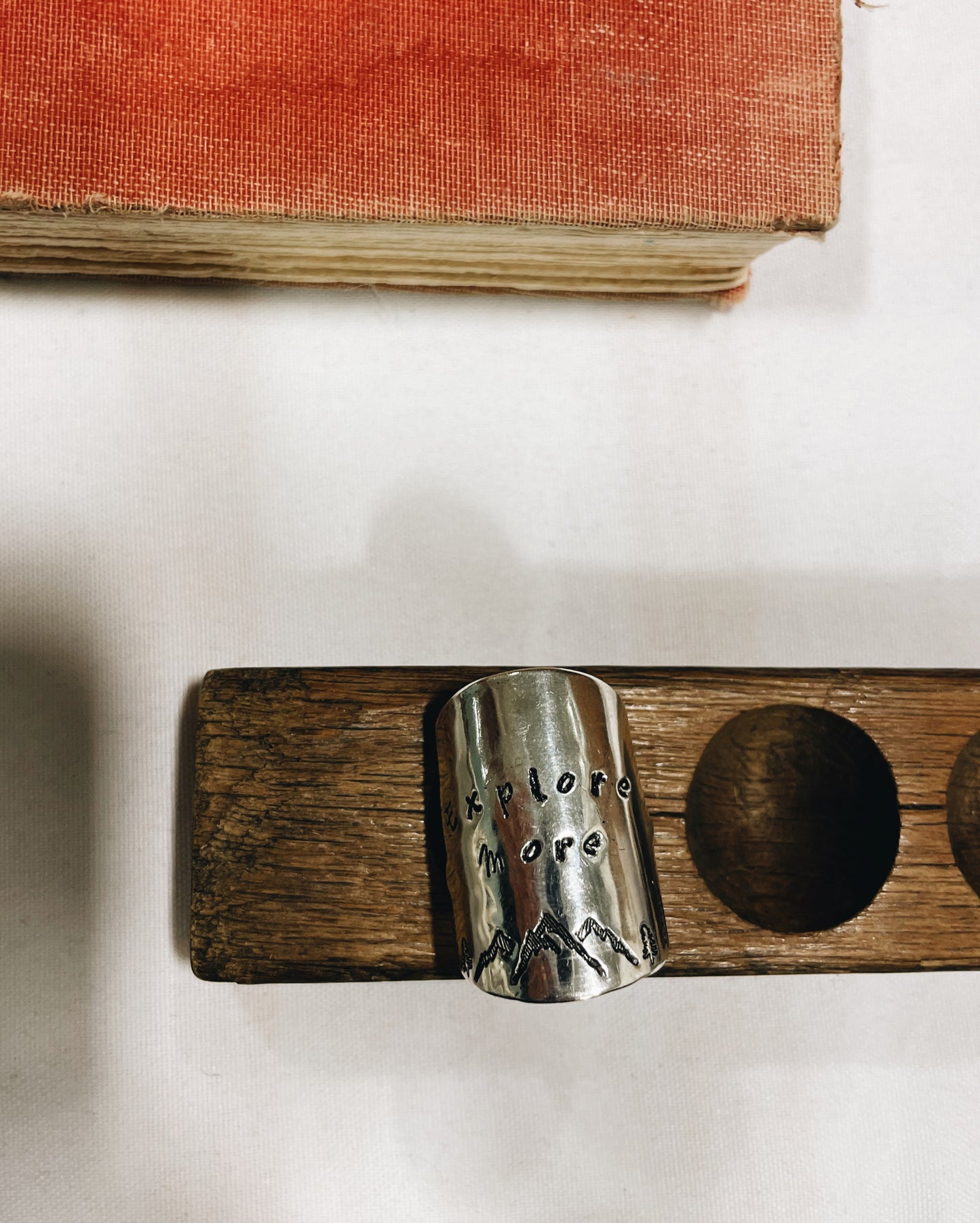 Sterling Stamped shield ring!