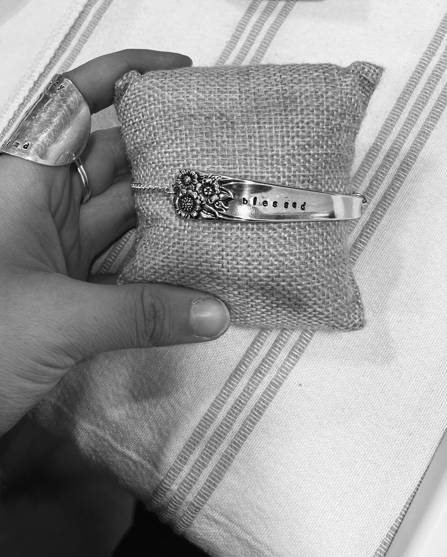 Stamped spoon bracelet! 🫶🏼