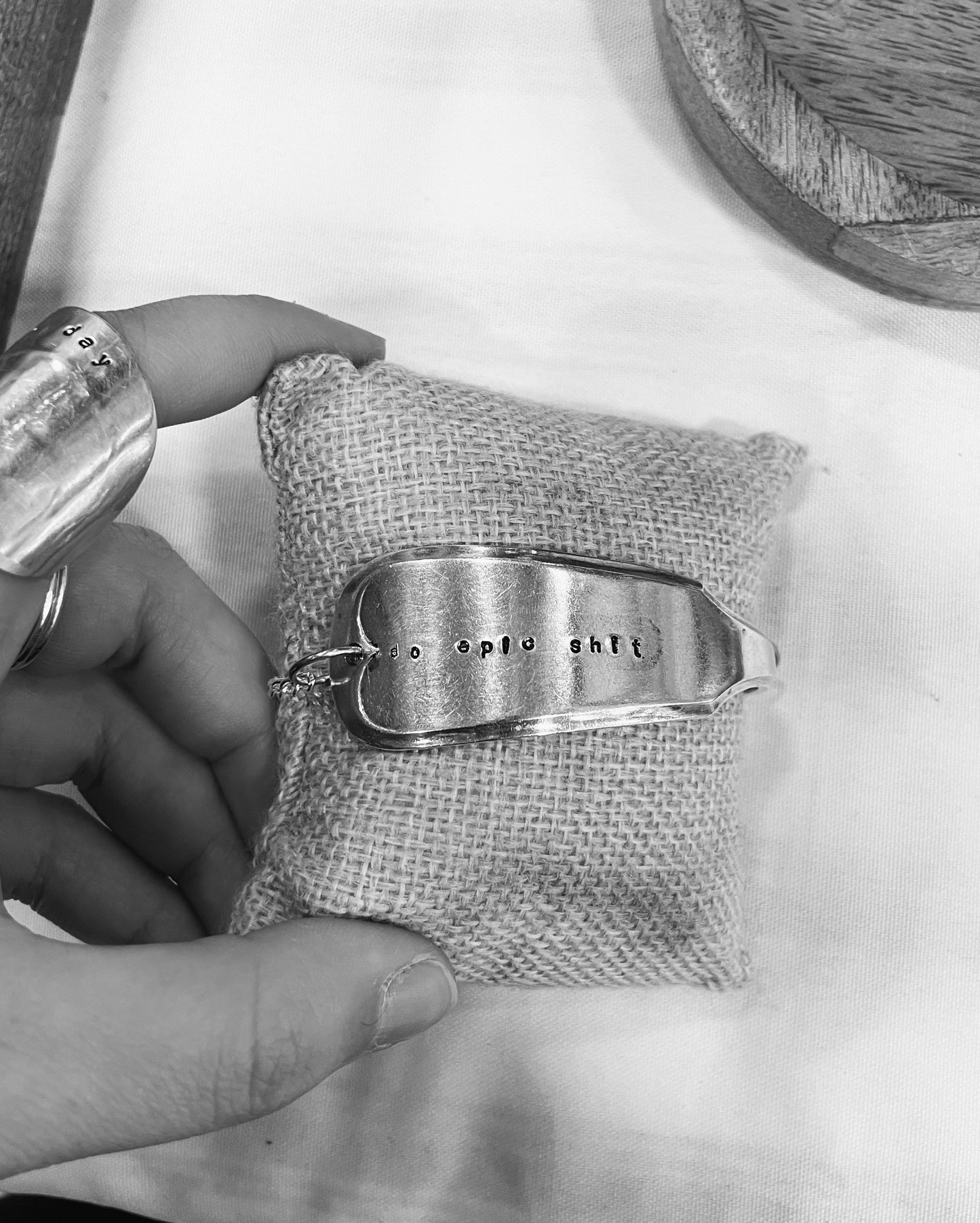 Stamped spoon bracelet! 🫶🏼