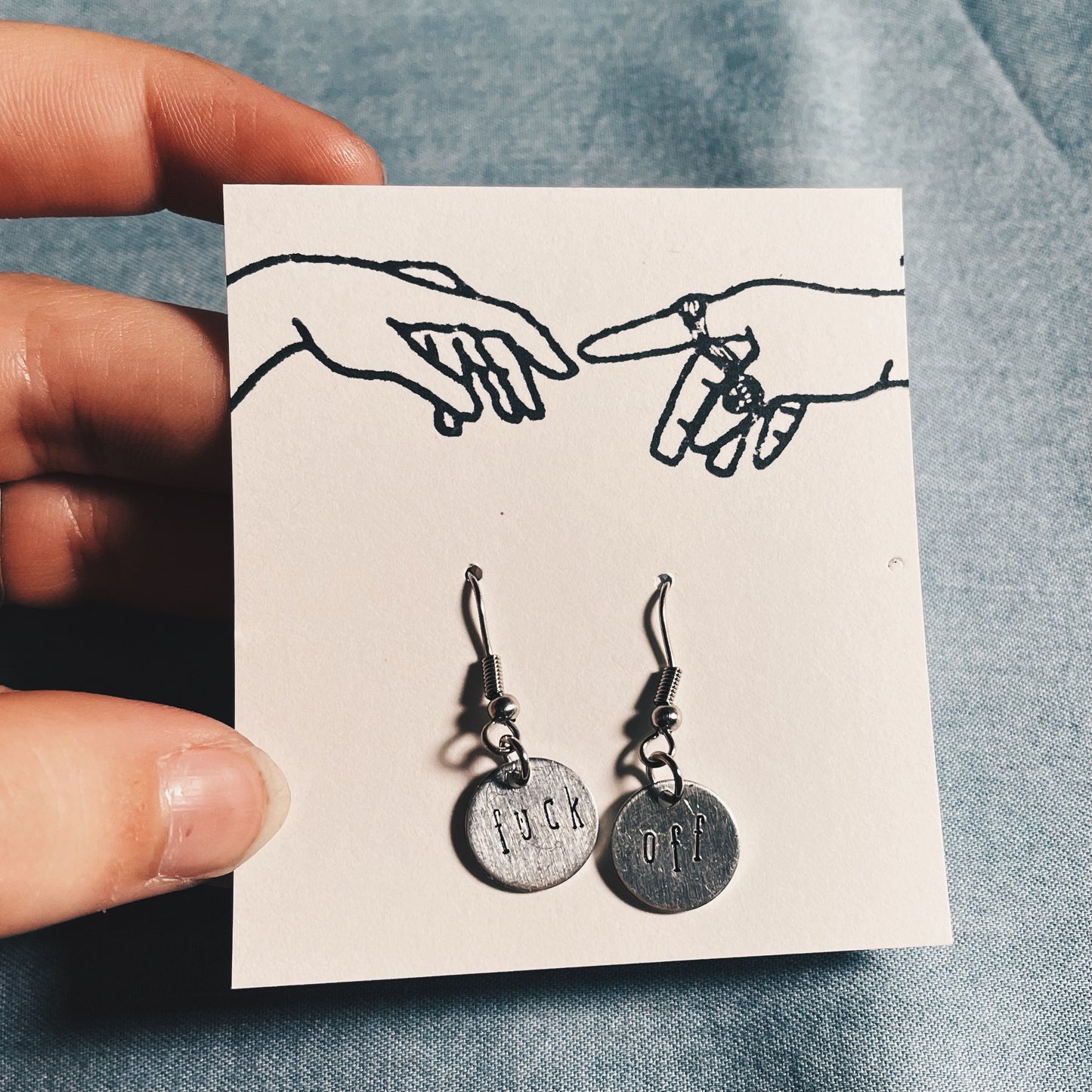 FUCK OFF EARRINGS